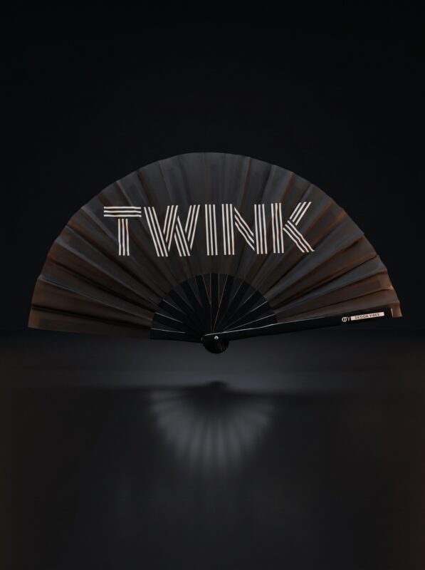 Festival-Fächer „TWINK" in Schwarz – Rave & Pride Statement