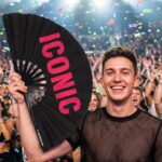 Festival-Fächer „ICONIC“ in Schwarz/Pink – Rave Statement – Ansicht 4