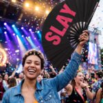 Festival-Fächer „SLAY“ in Schwarz/Pink – CSD & Rave Accessoire – Ansicht 4