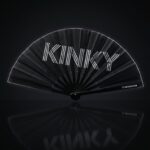 Festival-Fächer „KINKY“ in Schwarz – Rave & Pride Statement – Ansicht 1