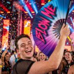 Festival-Fächer „BLOW ME“ in Lila-Blau – Rave & CSD Accessoire – Ansicht 4
