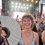 Festival-Fächer Silber Glitzer – funkelndes Rave & CSD Accessoire – Ansicht 4