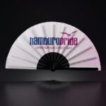 Festival-Fächer Hamburg Pride CSD in Weiß, Logo-Edition – Ansicht 1