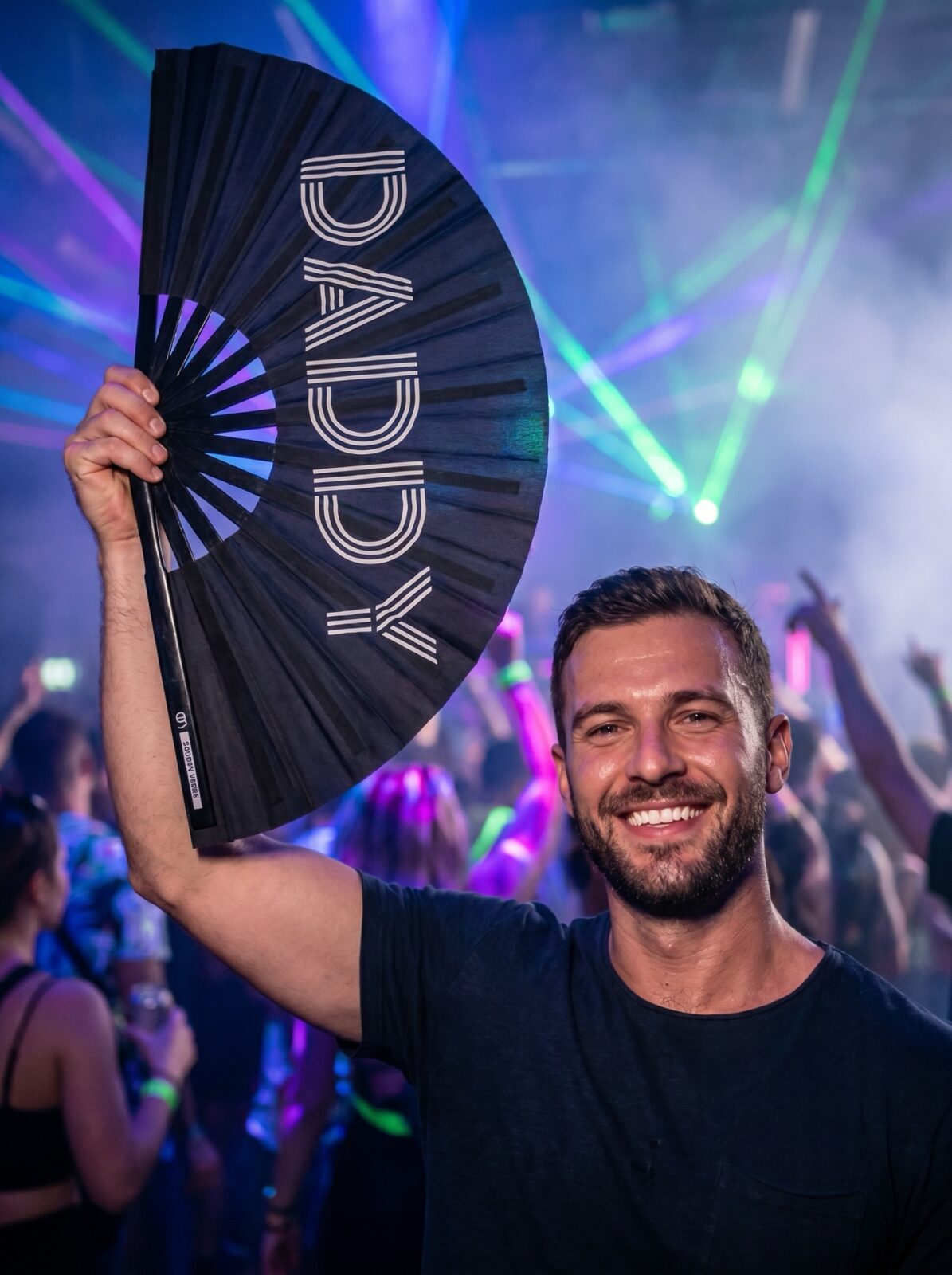 Festival-Fächer „DADDY“ in Schwarz – Rave & Pride Accessoire – Ansicht 2