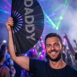 Festival-Fächer „DADDY“ in Schwarz – Rave & Pride Accessoire – Ansicht 2