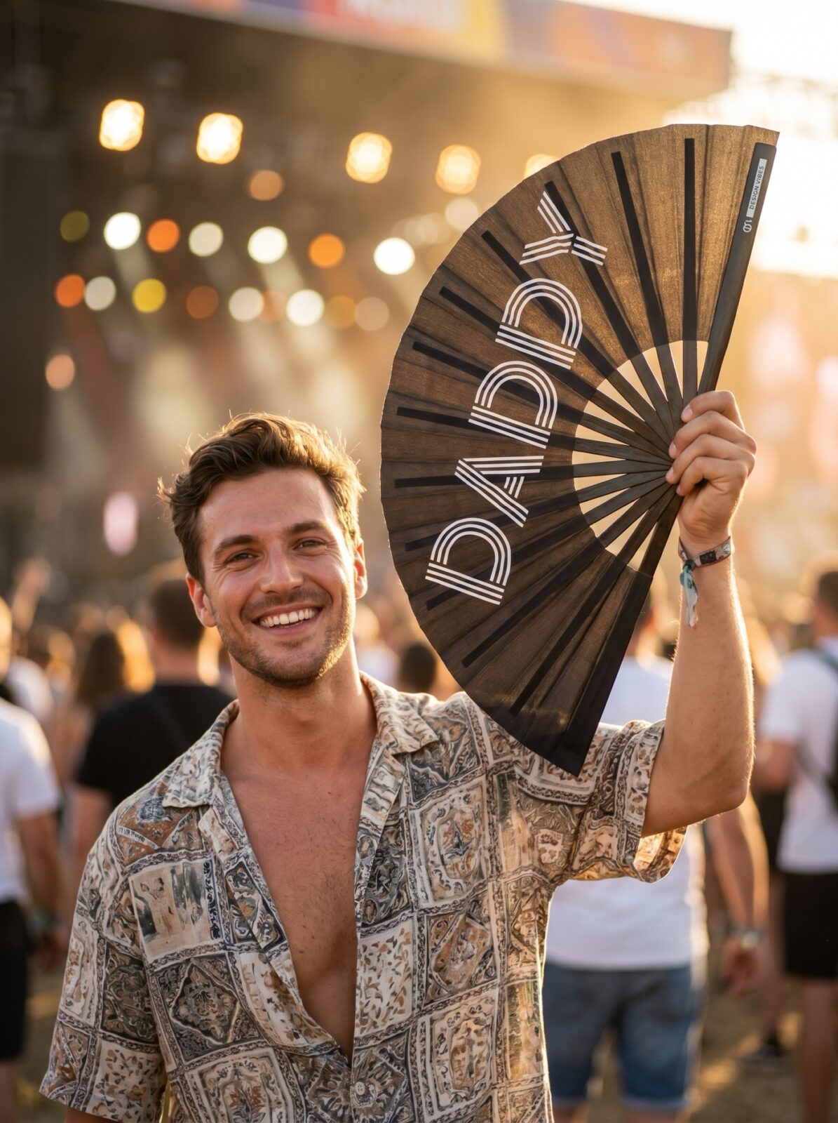 Festival-Fächer „DADDY“ in Schwarz – Rave & Pride Accessoire – Ansicht 3