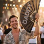 Festival-Fächer „DADDY“ in Schwarz – Rave & Pride Accessoire – Ansicht 3