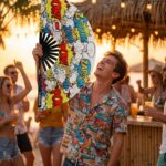 Festival-Fächer „ZAP BOOM POW“ Gelb Comic, Rave & Party – Ansicht 6