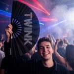 Festival-Fächer „TWINK“ in Schwarz – Rave & Pride Statement – Ansicht 2