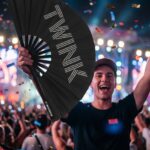 Festival-Fächer „TWINK“ in Schwarz – Rave & Pride Statement – Ansicht 4