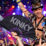 Festival-Fächer „KINKY“ in Schwarz – Rave & Pride Statement – Ansicht 4