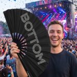 Festival-Fächer „BOTTOM“ in Schwarz – CSD & Rave Accessoire – Ansicht 4