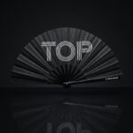 Festival-Fächer „TOP“ in Schwarz – Rave & Pride Statement – Ansicht 1