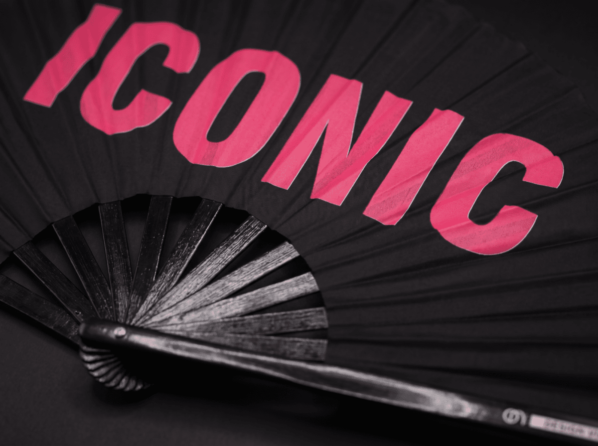 Festival-Fächer „ICONIC“ in Schwarz/Pink, Rave Statement – Ansicht 6