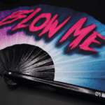 Festival-Fächer „BLOW ME“ in Lila-Blau, Rave & CSD Accessoire – Ansicht 6