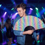 Festival-Fächer Holo Kristall Pastell für Rave & Festival – Ansicht 2
