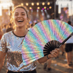 Festival-Fächer Holo Kristall Pastell für Rave & Festival – Ansicht 3