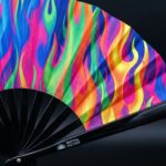Festival-Fächer Psychedelic Fire Bunt für Techno & Rave – Ansicht 5