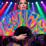 Festival-Fächer Psychedelic Fire Bunt für Techno & Rave – Ansicht 5