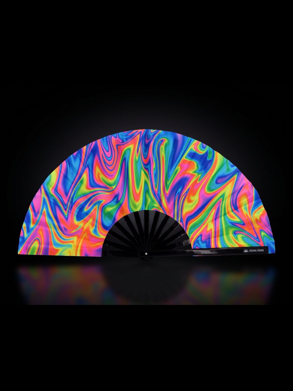 Festival-Fächer Psychedelic Fire Bunt für Techno & Rave