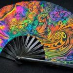 Festival-Fächer Psychedelic Wirbel Bunt für Psytrance & Goa – Ansicht 5