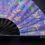 Festival-Fächer Psychedelic Mandala Violett für Psytrance & Rave – Ansicht 5