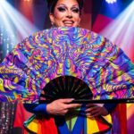 Festival-Fächer Psychedelic Melt Lila für Goa & Psytrance – Ansicht 5