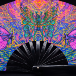 Festival-Fächer Schmetterling-Mandala Lila für Psytrance & Festival – Ansicht 5