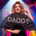 Festival-Fächer „DADDY“ in Schwarz, Rave & Pride Accessoire – Ansicht 5