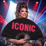 Festival-Fächer „ICONIC“ in Schwarz/Pink, Rave Statement – Ansicht 5