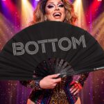 Festival-Fächer „BOTTOM“ in Schwarz, CSD & Rave Accessoire – Ansicht 5