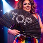 Festival-Fächer „TOP“ in Schwarz, Rave & Pride Statement – Ansicht 5