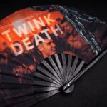 Festival-Fächer „TWINK DEATH“ Schwarz für Techno & Rave – Ansicht 5