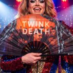 Festival-Fächer „TWINK DEATH“ Schwarz für Techno & Rave – Ansicht 5