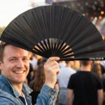 Festival-Fächer Schwarz Uni für Festival & Alltag – Ansicht 3